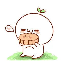 头上长草的颜文字君 中秋 月饼 头像