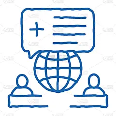 世界医疗援助涂鸦图标手绘插图
