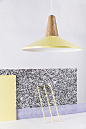Pendant lamp / contemporary / glass / ash - JUNIT - Schneid