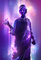 3D abstract cinema4d crystal Digital Art  octane purple scupture vibrant weird