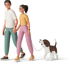 couple walking with ...