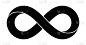 用莫比乌斯带制作的无限标志。程式化endess象征。纹身平面设计插图。