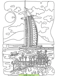 10张简单美丽的大海沙滩椰林日出风景涂色儿童画图片！ | 涂色集 : 《沙滩日出》是一幅适合孩子们涂色的场景图。图中描绘了一幅宜人的沙滩景色，太阳正在日出，整个场景充满了温暖和活力。孩子们可以使用各种颜色的彩色笔、蜡笔或水彩颜料来涂色。以下是一些涂色建议：太阳：使用黄色或橙色给太阳的边缘上色，然后使用红色或粉 10张简单美丽的大海沙滩椰林日出风景涂色儿童画图片！