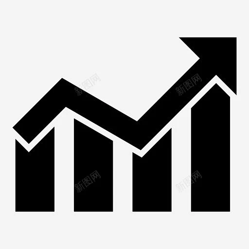 股票上涨增加市场图标 设计图片 免费下载 页面网页 平面电商 创意素材-花瓣网