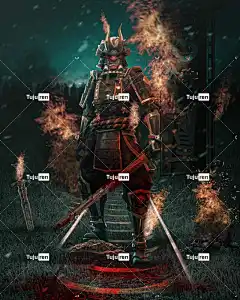 海报 武士 照相馆