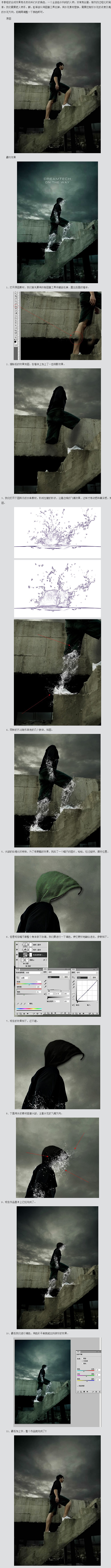 Photoshop合成超酷的科幻水造人 