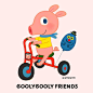 Photo by GOOLYGOOLY® 굴리굴리 on August 20, 2015. May be a cartoon of bicycle and text that says 'နeယ © goolygooly GOOLY 66 GOOLYGOOLY FRIENDS'.