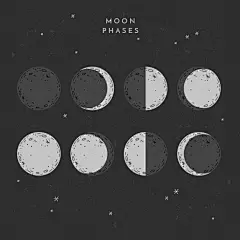 手绘卡通月球月亮插画元素矢量图素材