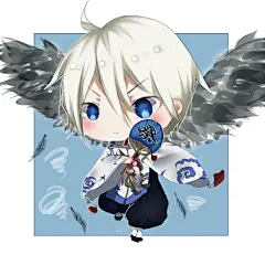 之前画的风雪组~大天狗和雪女的Q版~~ [2]