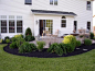 I love the look of the black mulch w/ the lush green!