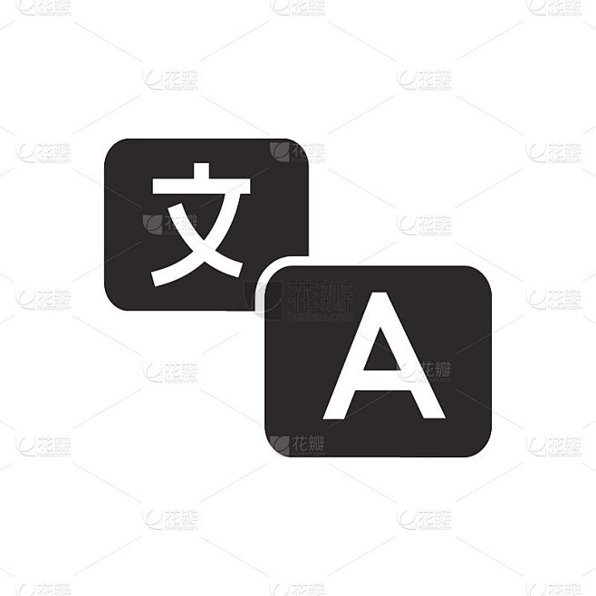 翻译图标矢量设计插图