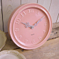 日本原产LEMNOS PC06-10 Pottery Clock复古陶瓷挂钟座钟粉色-淘宝网