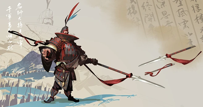 Ancient armor 中国古代战士图形练习-花瓣网