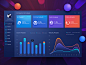 Web evaluation dashboard design by Zoeyshen web mobile menu admin data visualization fui dashboard chart 3d monitoring histogram graph