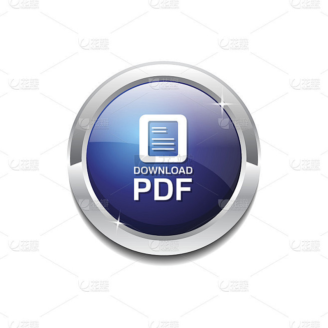 PDF文件蓝色矢量图标按钮