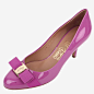 菲拉格慕女鞋免抠素材_新图网 https://ixintu.com 女士高跟鞋 皮质 紫红色