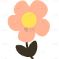 可爱卡通花朵
