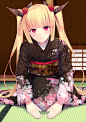 可爱古典动漫和服美女写真图