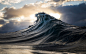 General 1600x1000 nature landscape waves sea sunrise clouds water