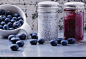 Taste of summer: Chia smoothies - stock photo