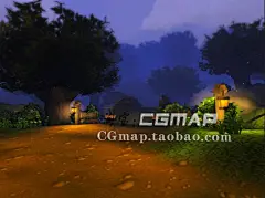 unity3D卡通场景模型素材夜景森林Q版手绘村庄建筑u3d资源3Dmax-淘宝网