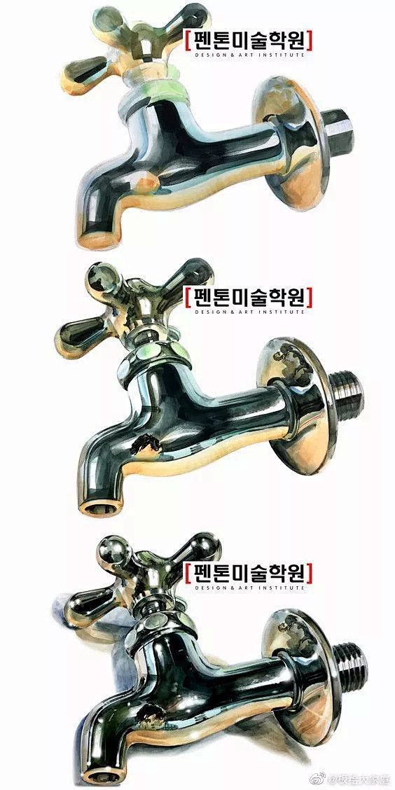 金属材质绘画参考~！ : 简单粗暴，素材...