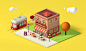 3D | Isometric Coffee on Behance