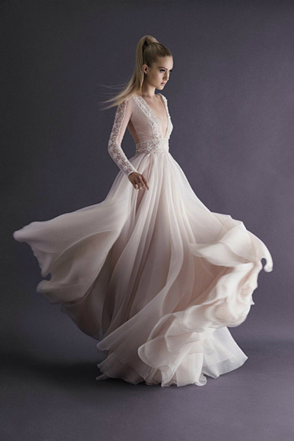 长袖婚纱 Paolo Sebastian...