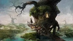 魔法森林  童话树屋