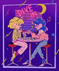 配色惊艳大胆！这名画师独特的蒸汽波画风让人回想起80年代_手机搜狐网