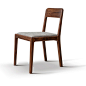 源氏木语全实木餐椅现代简约黑胡桃木化妆椅家用木椅北欧餐厅椅子
