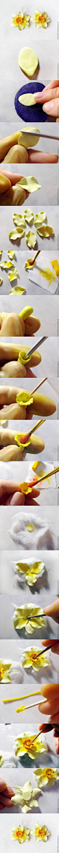 How to make Pale Yellow Daffodils step by step DIY tutorial instructions / How To Instructions