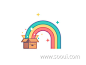 Over the Rainbow！20款彩虹元素Logo设计UI设计作品LOGO植物Logo首页素材资源模板下载