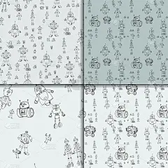 机器人涂鸦图案集