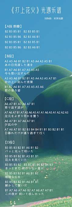 sky光遇##光遇乐谱#《打ち上げ花火》(打上花火