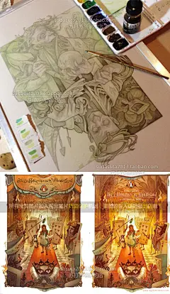 94张美国CG大师扑克牌风格插画图片史诗级游戏人物角色妖怪神话-淘宝网
