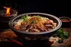 兰州当地特色牛肉面拉面美食图片摄影图