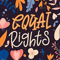 鼓舞人心的女孩力量。手绘字体海报。女权主义女性励志口号。矢量图