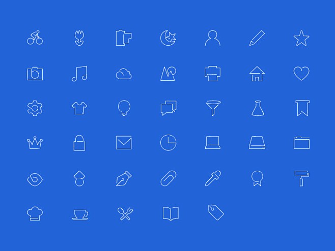 10:54:05一笔画iconui-线性图标肆月凉夏_zone同采自www