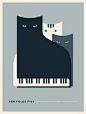 钢琴元素海报