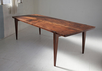 北欧老榆木原木大板餐桌 简约现代风格纯实...