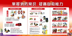 校园消防安全2019消防安全漫画提高知识能力创意海报设计