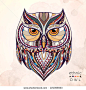 Ethnic owl / african / indian / totem 正版图片|正版微利素材库 - 海洛创意（HelloRF） - 站酷旗下产品 - Shutterstock中国独家合作伙伴