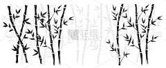 竹树。矢量插图。手绘的风格。