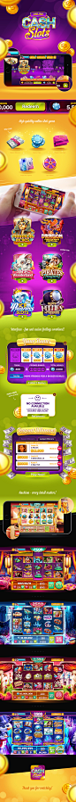 Cash Slots | game ui : Game UI concept for online slots game.
