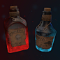 Potions, Max Billmann : Health and Mana Potions to refill your stamina and magic powers.
Both Potions share one UV Layout. I used 1K Textures for the upload.