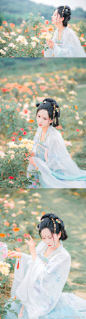 【繁花梦】#汉服摄影# #淮南舜耕山美景# 
繁花如梦缀浮生
出镜：沙豆（原po）
摄影/后期：@白武天歌 ​​​​