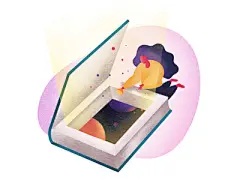 冒险快乐插画家生育书宇宙女孩艺术人物角色设计插图世界冒险