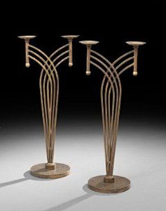 Art deco candlesticks