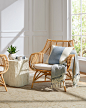 Venice Rattan Chair : It’s casual, it’s coastal, it’s unexpected...With its good looks and excellent craftsmanship, this is everything we love in a chair. The rattan frame – steamed and bent into shape by hand – is accented with hand-wrapped rawhide aroun